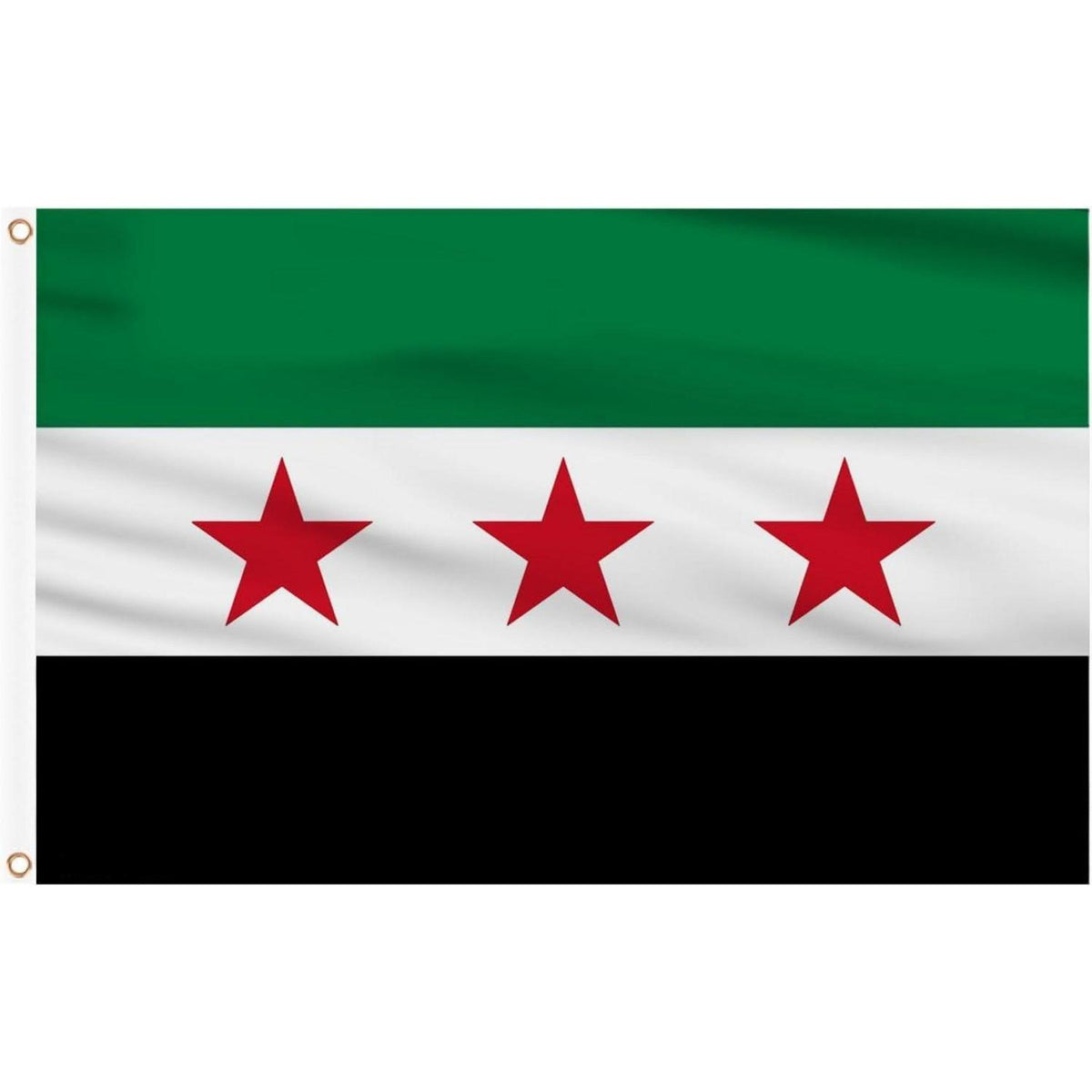Syrische Flagge 150x90cm mit Ösen – Nationalfeiertag Deko