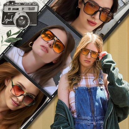 Retro Pilotenbrille Damen Herren - 70er Jahre Vintage Sonnenbrille
