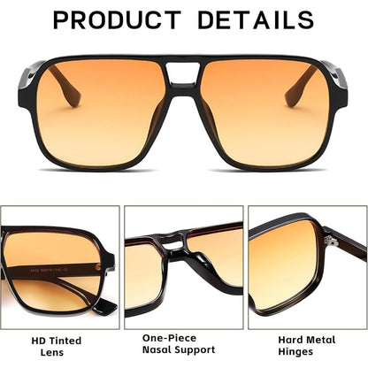 Retro Pilotenbrille Damen Herren - 70er Jahre Vintage Sonnenbrille