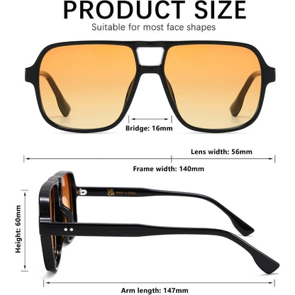 Retro Pilotenbrille Damen Herren - 70er Jahre Vintage Sonnenbrille