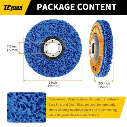Abisolierscheiben 12,7 cm für Winkelschleifer, 10 Stück Blau