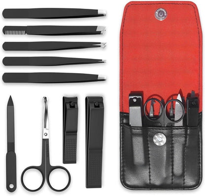 Professionelles Nagelknipser-Pinzetten-Set aus Edelstahl mit Reiseetui