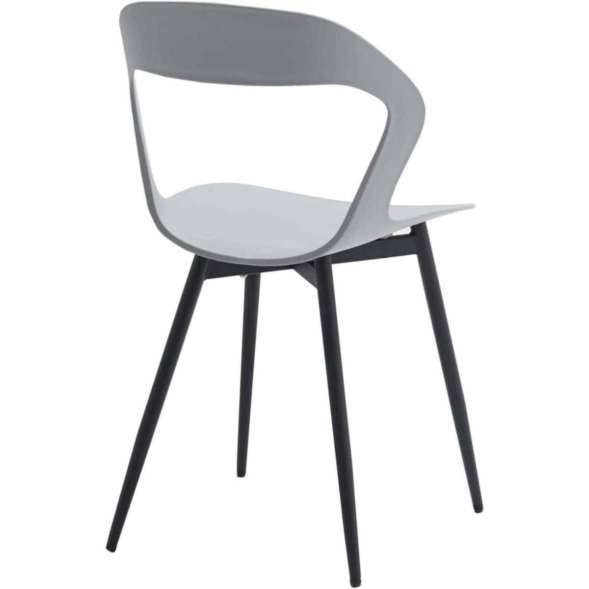 8er Set Nordische Esszimmerstühle mit Metallbeinen – Grau & Schwarz