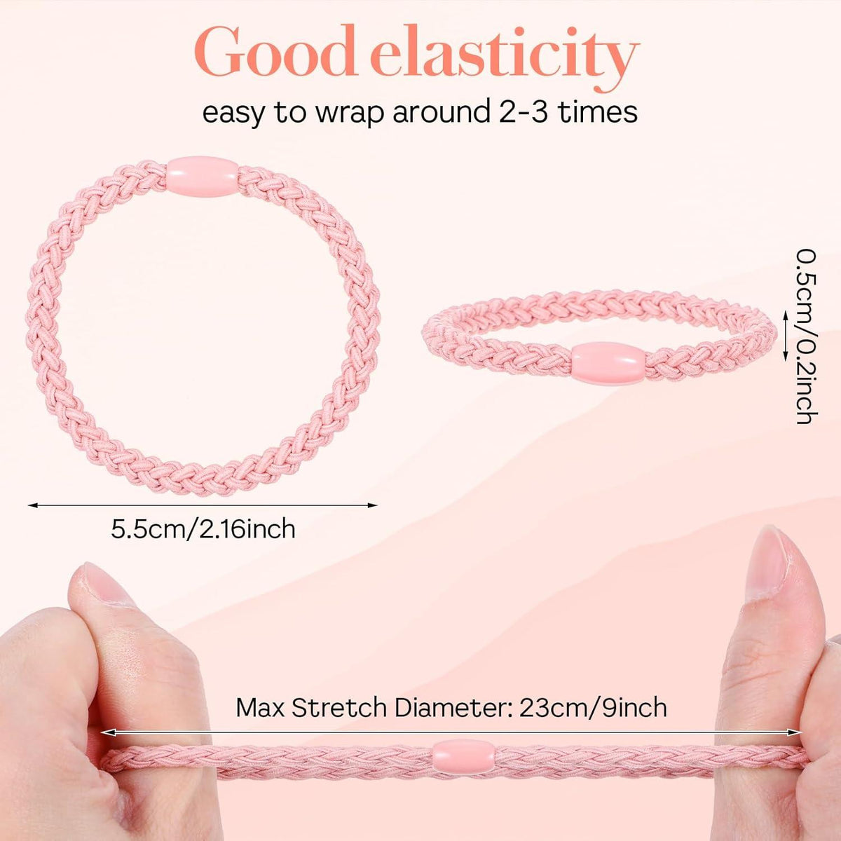 12er Set Geflochtene Haargummis für Damen und Mädchen