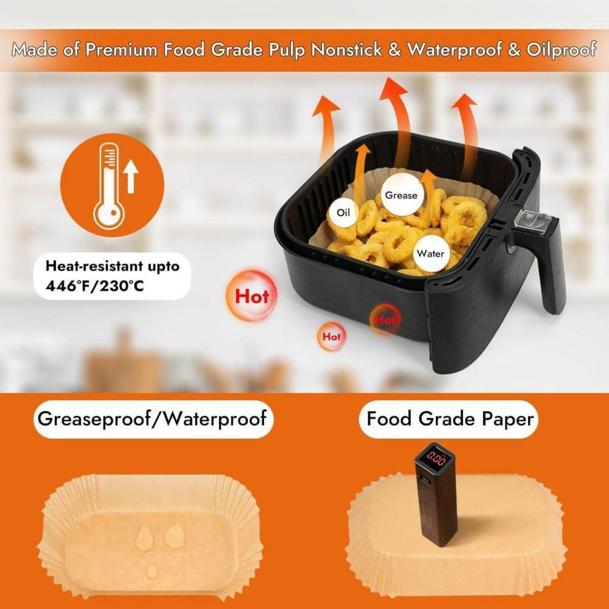 Airfryer Backpapier für Tefal Dual Easy Fry XXL