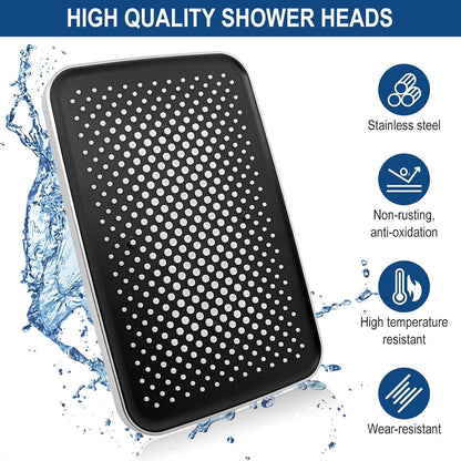 Regendusche 12 Zoll Edelstahl 304, Selbstreinigend & Hochdruck