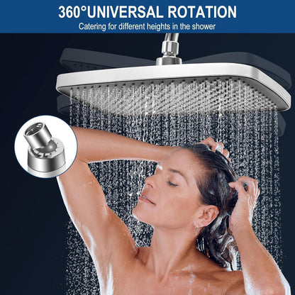 Regendusche 12 Zoll Edelstahl 304, Selbstreinigend & Hochdruck