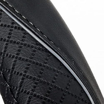 Lenkradbezug Universal 37-39 cm Schwarz & Grau in Lederoptik