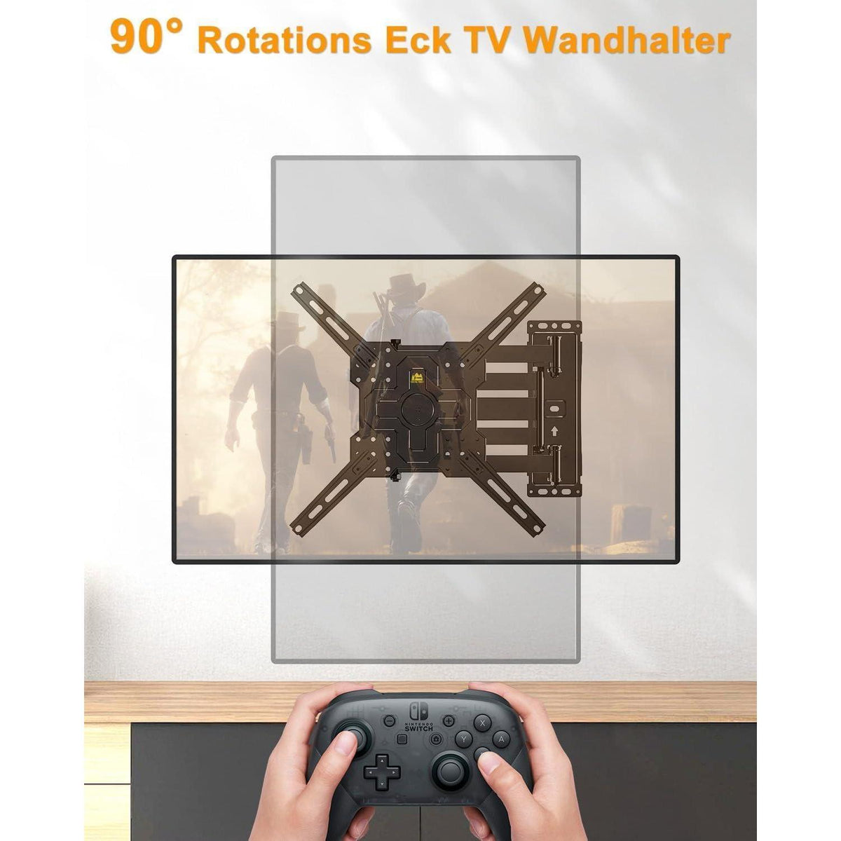 TV Wandhalterung 1035mm Schwenkbar, Neigbar, Drehbar für 26-65 Zoll TVs