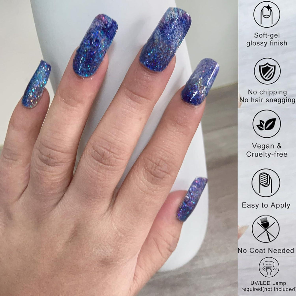 UV Nagelfolien Sky Blue 2 - Gel Nail Wraps