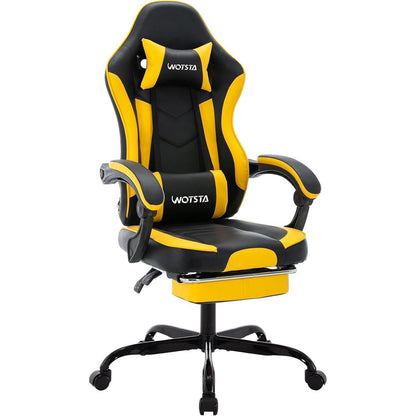Ergonomischer Gaming Stuhl mit Fußstütze und