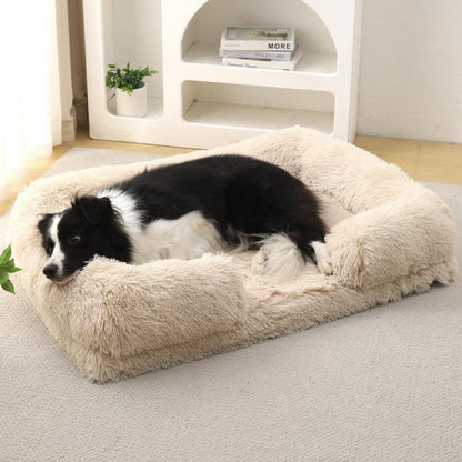 Orthopädisches Hundebett XXL (130x90cm) – Beiges Hundesofa