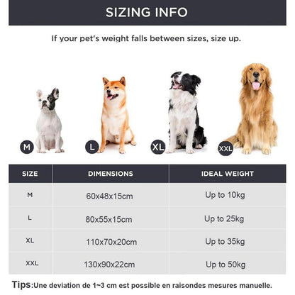 Orthopädisches Hundebett XXL (130x90cm) Khaki