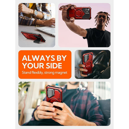 Samsung Galaxy S25 Hülle Rot mit MagSafe & Kameraschutz
