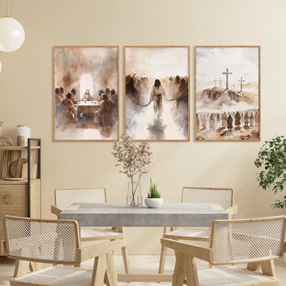 Bibelsegnung Wandkunst Set – 3-teilig, gerahmt