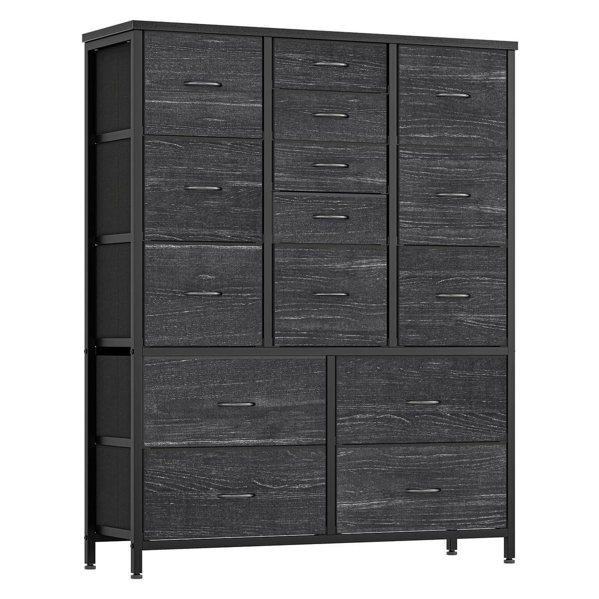 Kommode mit 15 Schubladen – Grau, Schlafzimmer & Wohnzimmer