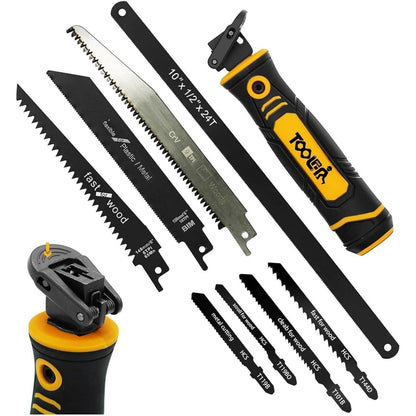 8-in-1 Metallsäge Set mit 8 Sägeblättern, ergonomisch