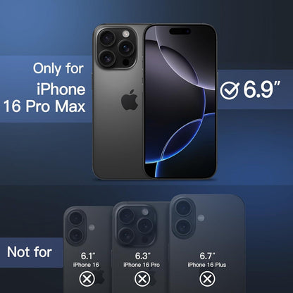 Magnetische Hülle für iPhone 16 Pro Max mit MagSafe, matt schwarz