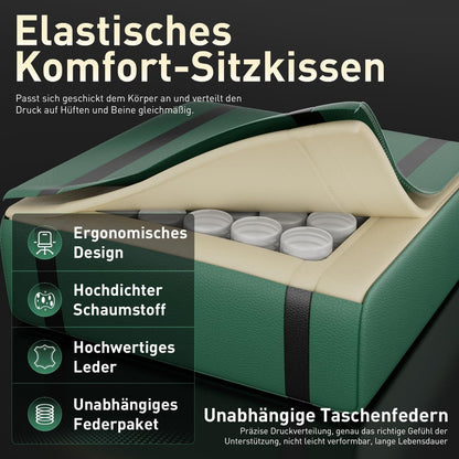 Gaming Stuhl Massagefunktion Ergonomischer Racing Sessel Fußstütze