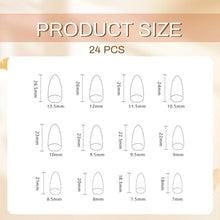 3D Mandel Press on Nägel Mittel Gold Charms Pink