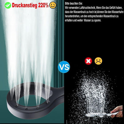 Hochdruck Duschkopf mit Wassersparfunktion & Sternring