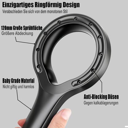 Hochdruck Duschkopf mit Wassersparfunktion & Sternring