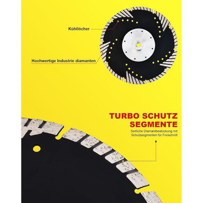 Diamanttrennscheibe 230mm M14 für Stein & Beton