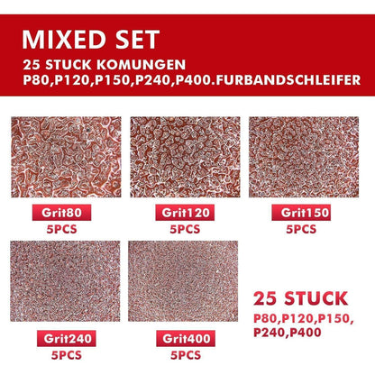 Schleifbänder 100x610mm Set 25 Stück verschiedene Körnungen