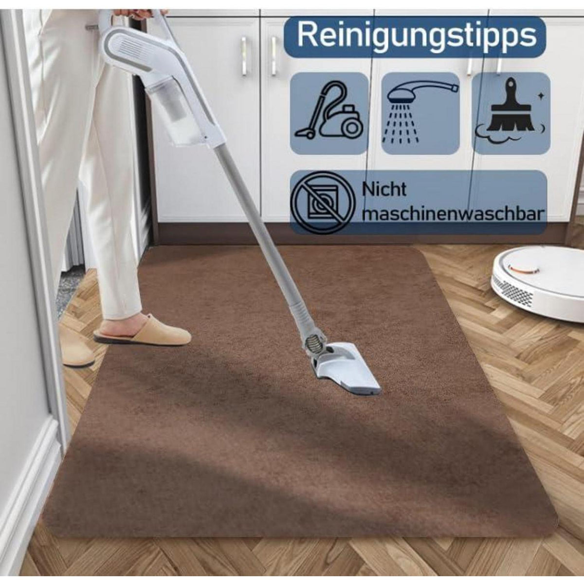 Schmutzfangmatte Braun 90x200cm – Saugfähig & Rutschfest