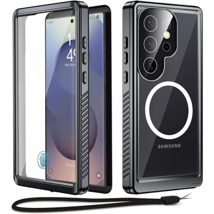 Wasserdichte Hülle für Samsung S25 Ultra mit MagSafe, Schwarz