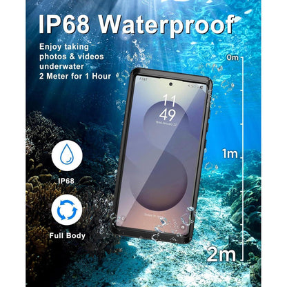 Wasserdichte Hülle für Samsung S25 Ultra mit MagSafe, Schwarz