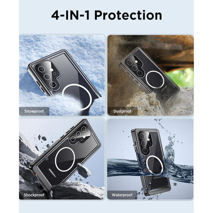 Wasserdichte Hülle für Samsung S25 Ultra mit MagSafe, Schwarz