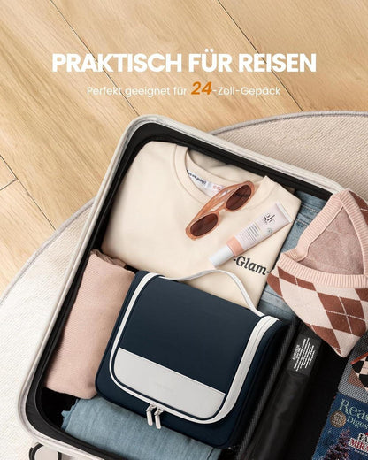 Kulturtasche Damen Herren Wasserdicht mit Haken, Groß Kosmetiktasche für Reise