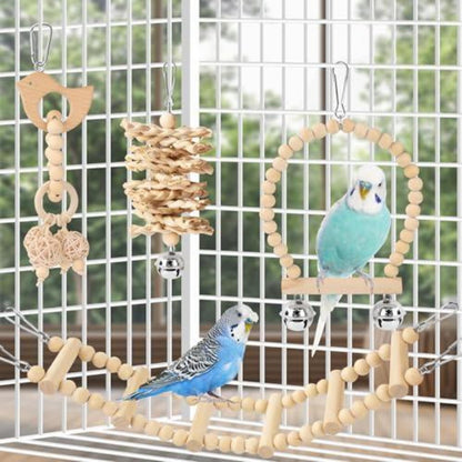 8x Vogelspielzeug Set für Sittiche & Wellensittiche