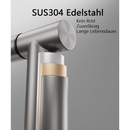 Edelstahl Toilettenpapierhalter mit 2 Montagemethoden Silber
