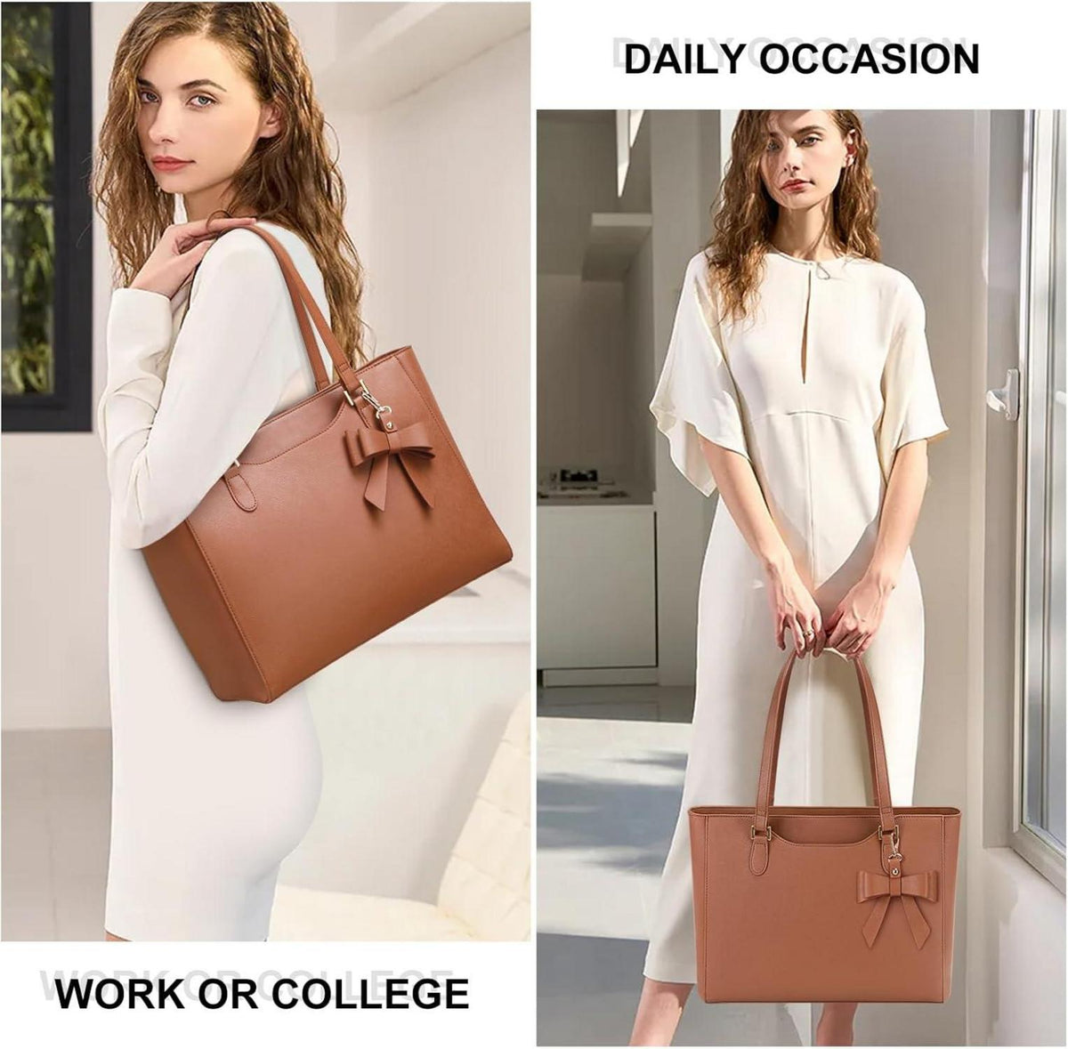 Handtasche Damen Groß Wasserdicht Leder Tote Bag Schultertasche