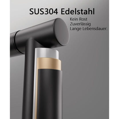 Edelstahl Toilettenpapierhalter ohne Bohren, Schwarz