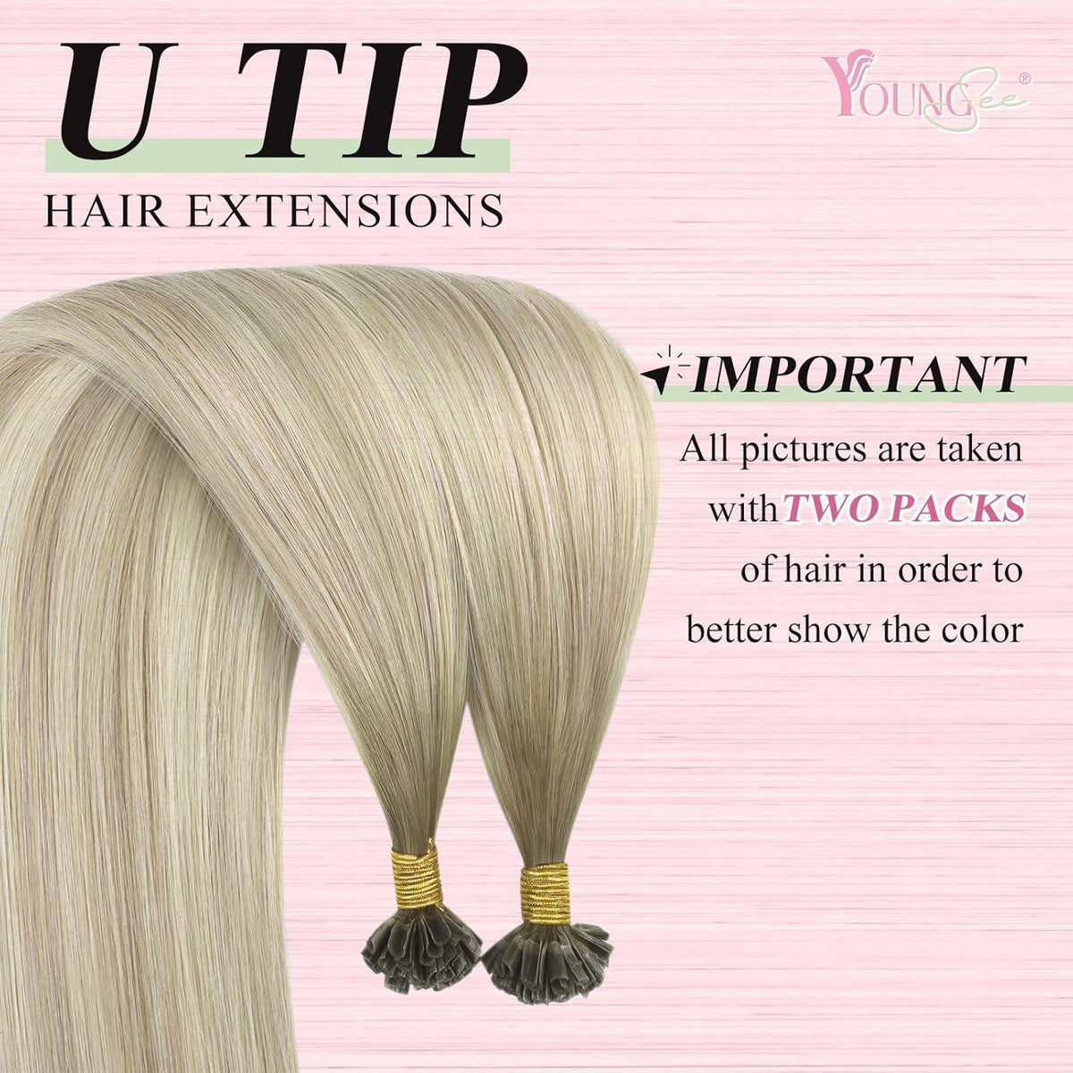 Echthaar U-Tip Extensions Blond Ombre 40cm
