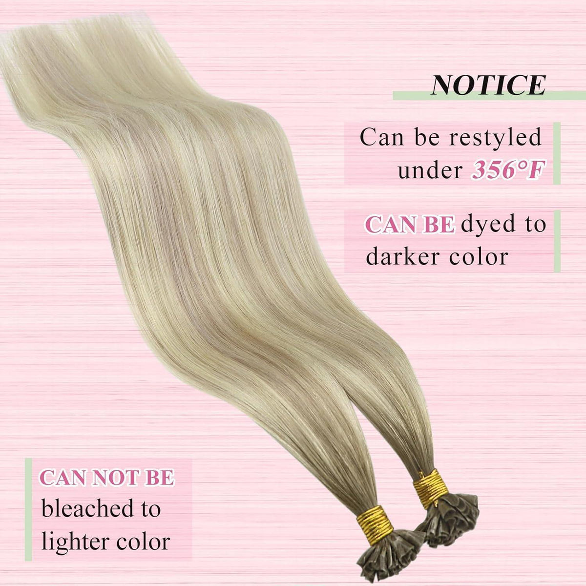 Echthaar U-Tip Extensions Blond Ombre 40cm