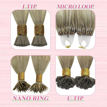 Echthaar U-Tip Extensions Blond Ombre 45cm