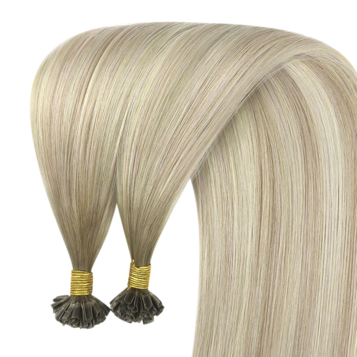 Echthaar U-Tip Extensions Blond Ombre 45cm