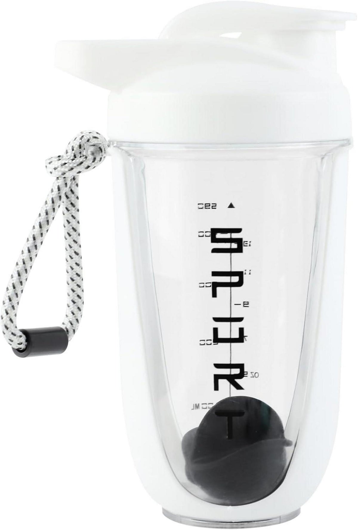 Protein Shaker 600ml mit Kugel und Sieb, Auslaufsicher