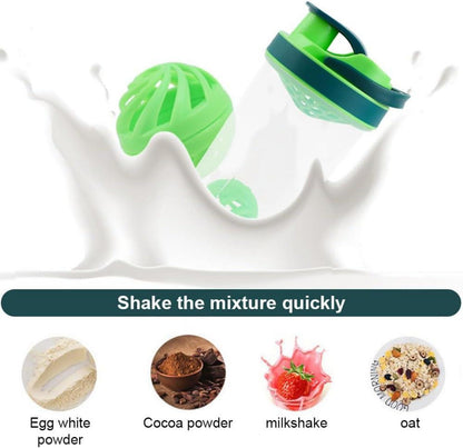 Eiweiß-Shaker 700ml mit Kugel & Sieb, BPA-frei, Grün