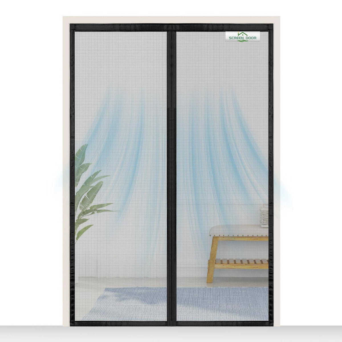 Magnetisches Fliegengitter 200x210cm – Insektenschutz für Balkontür