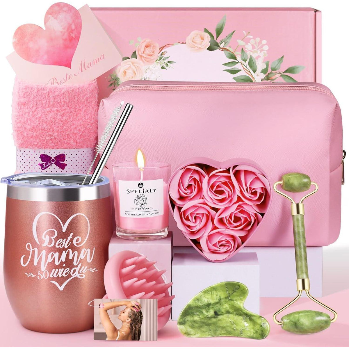 Geschenkset für Mama: Verwöhnpaket mit Thermobecher & Wellness