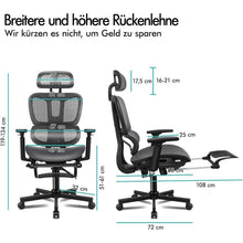ALFORDSON Ergonomischer Bürostuhl mit 3D-Verstellbarer