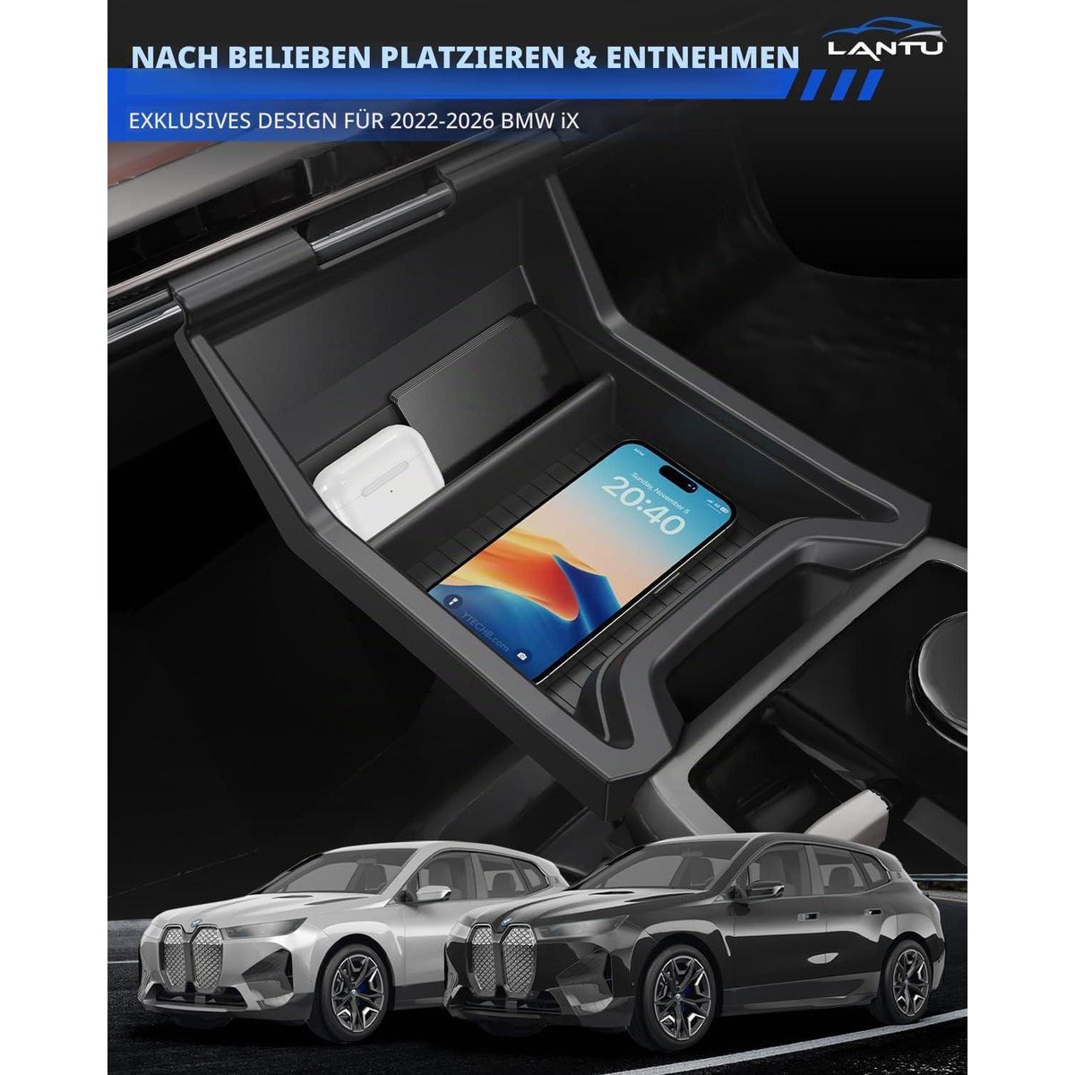 Mittelkonsole Organizer Tray für BMW iX 2022-2025