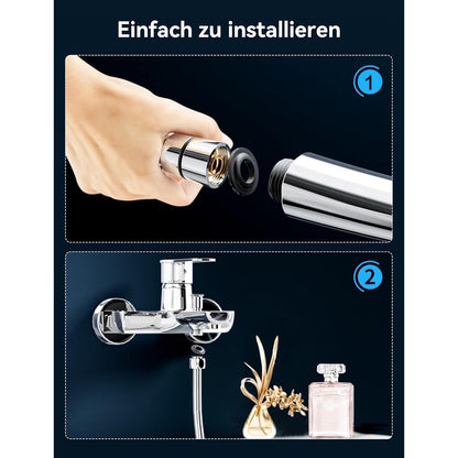 Duschkopf Hochdruck mit 5 Strahlarten, Silber