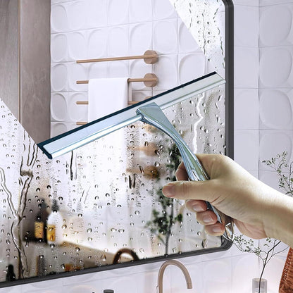 Duschabzieher Edelstahl Silber 30cm Selbstklebe Haken Badezimmer