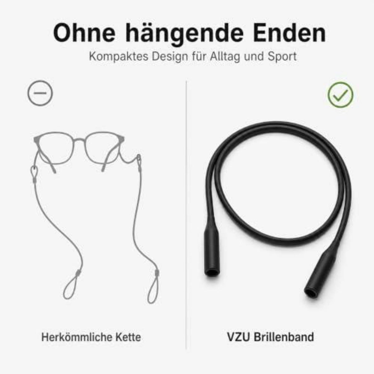 6x Brillenband Silikon, Verstellbar & Rutschfest
